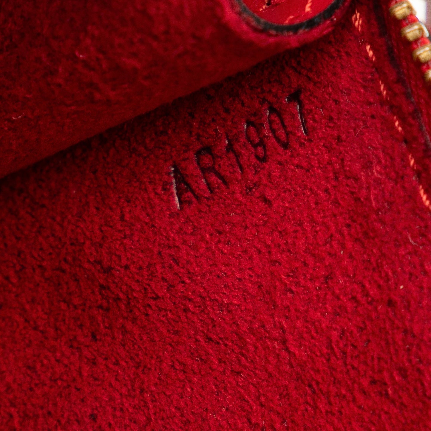 Red Louis Vuitton Epi Pochette Accessoires Shoulder Bag