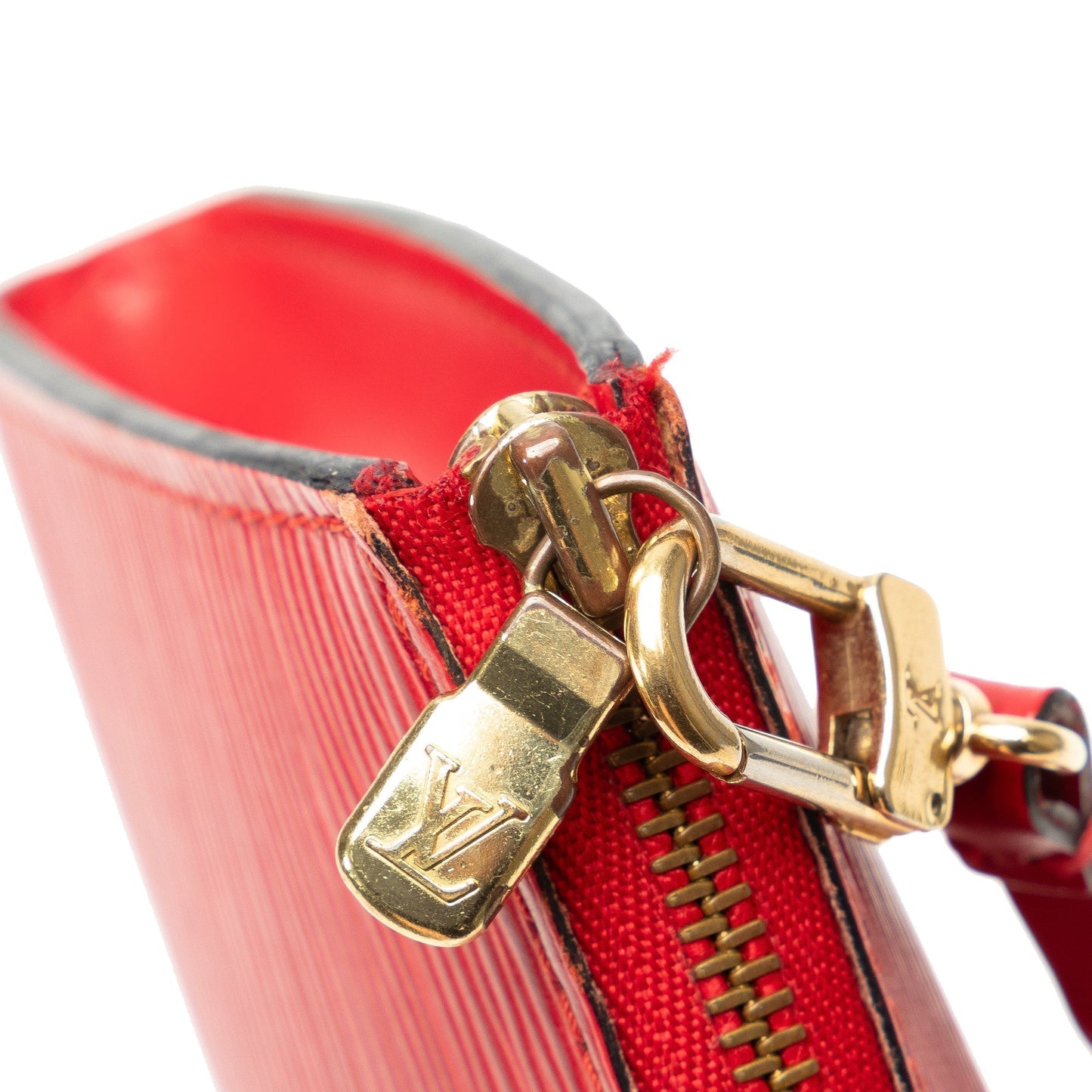 Red Louis Vuitton Epi Pochette Accessoires Shoulder Bag