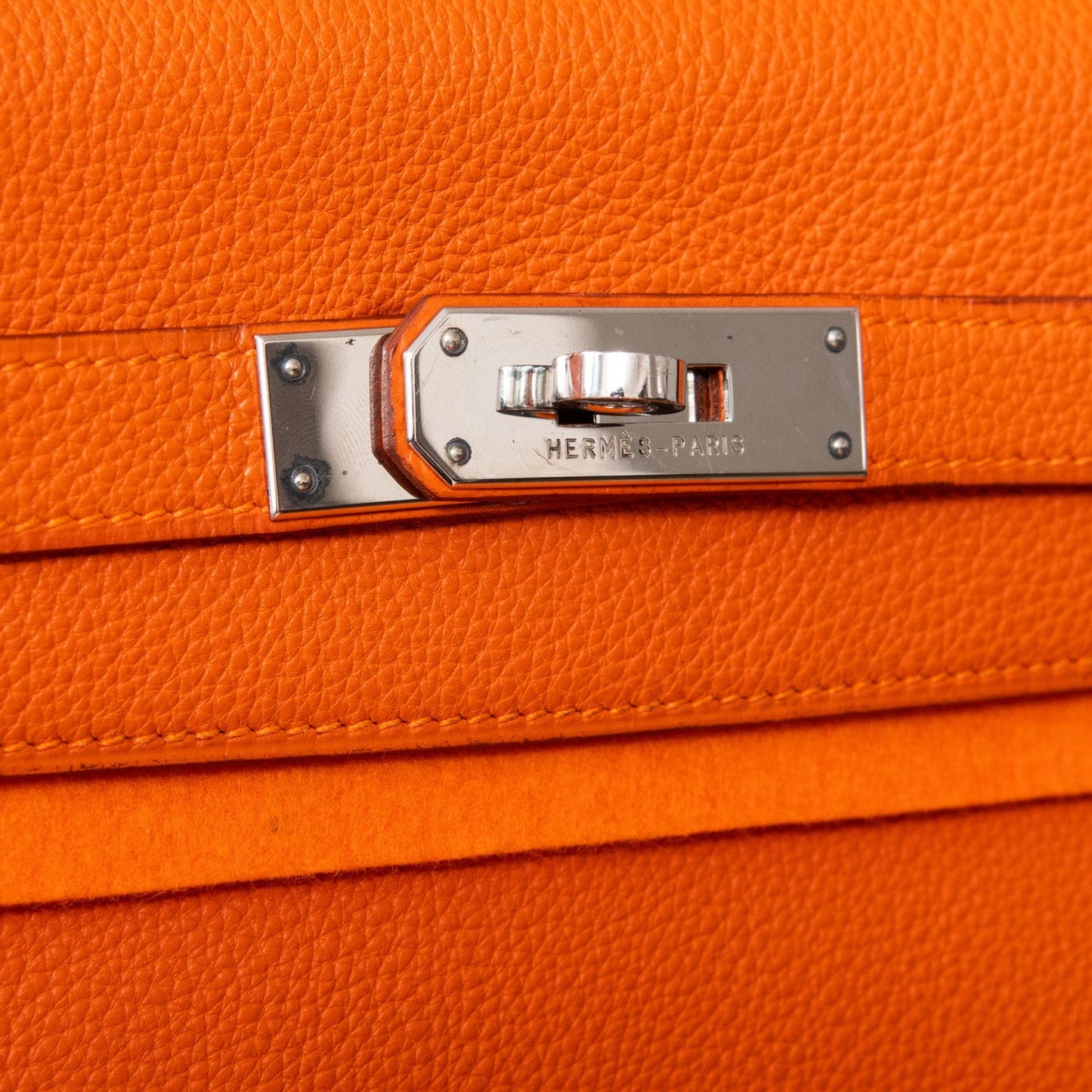 Hermes Orange Kelly 32 Retourne Bag