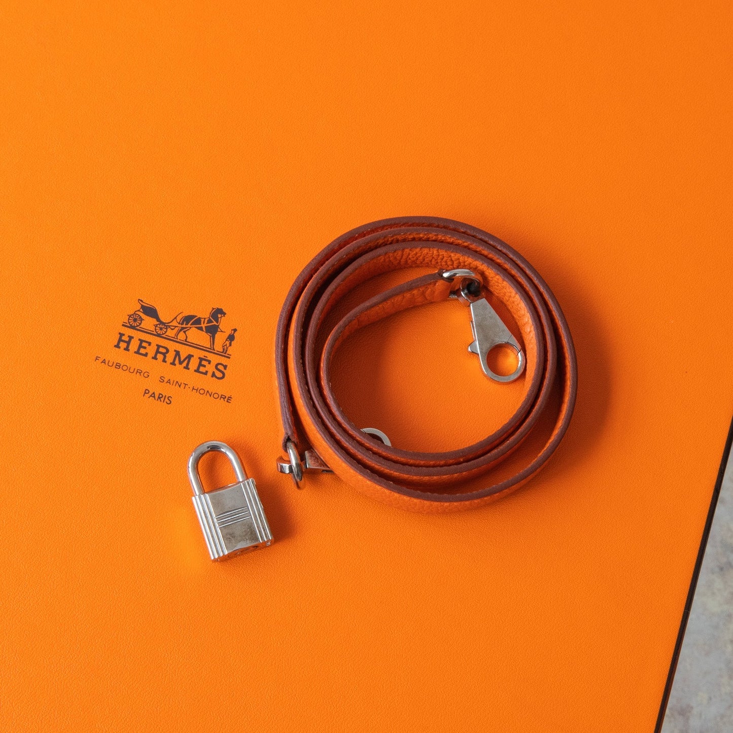 Hermes Orange Kelly 32 Retourne Bag