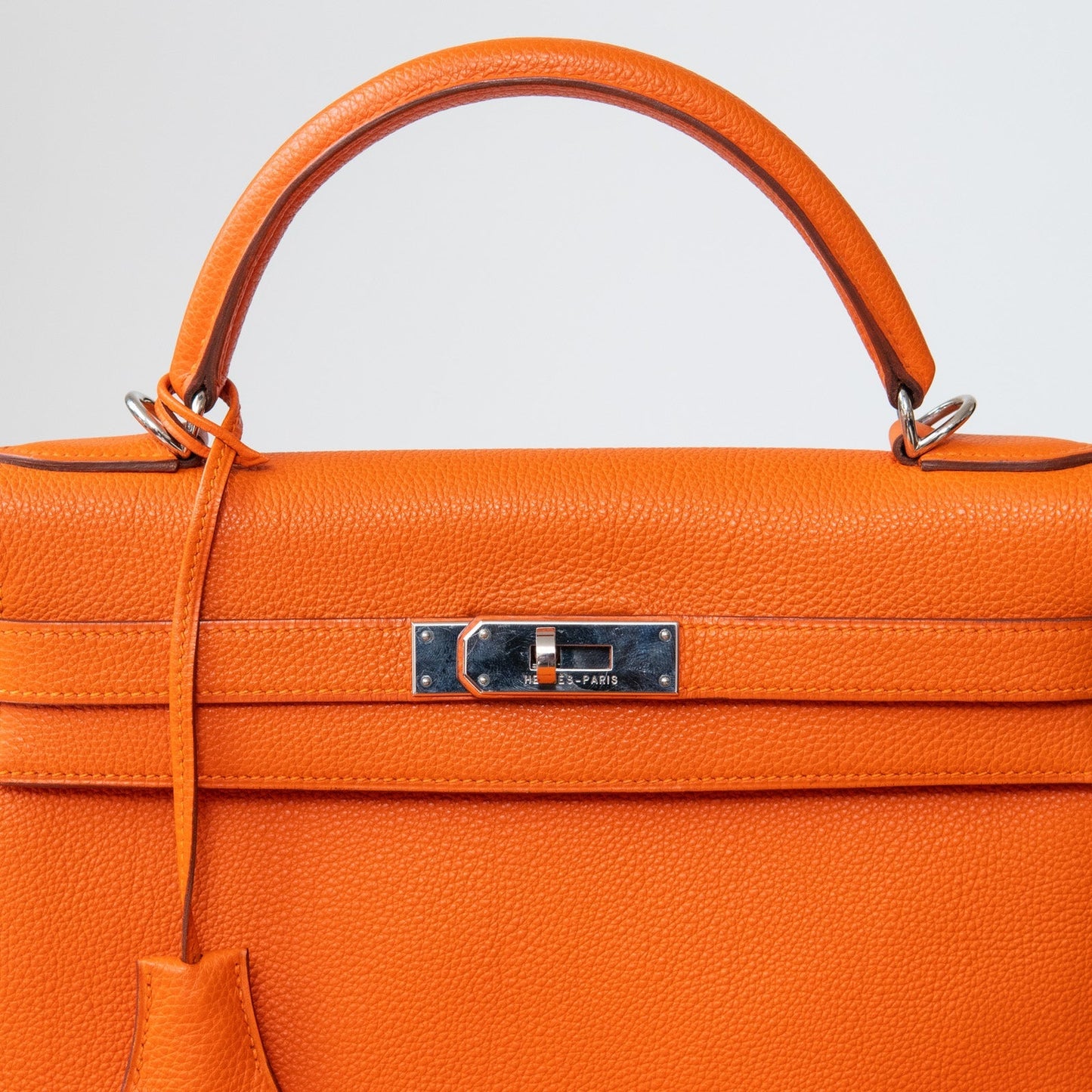 Hermes Orange Kelly 32 Retourne Bag