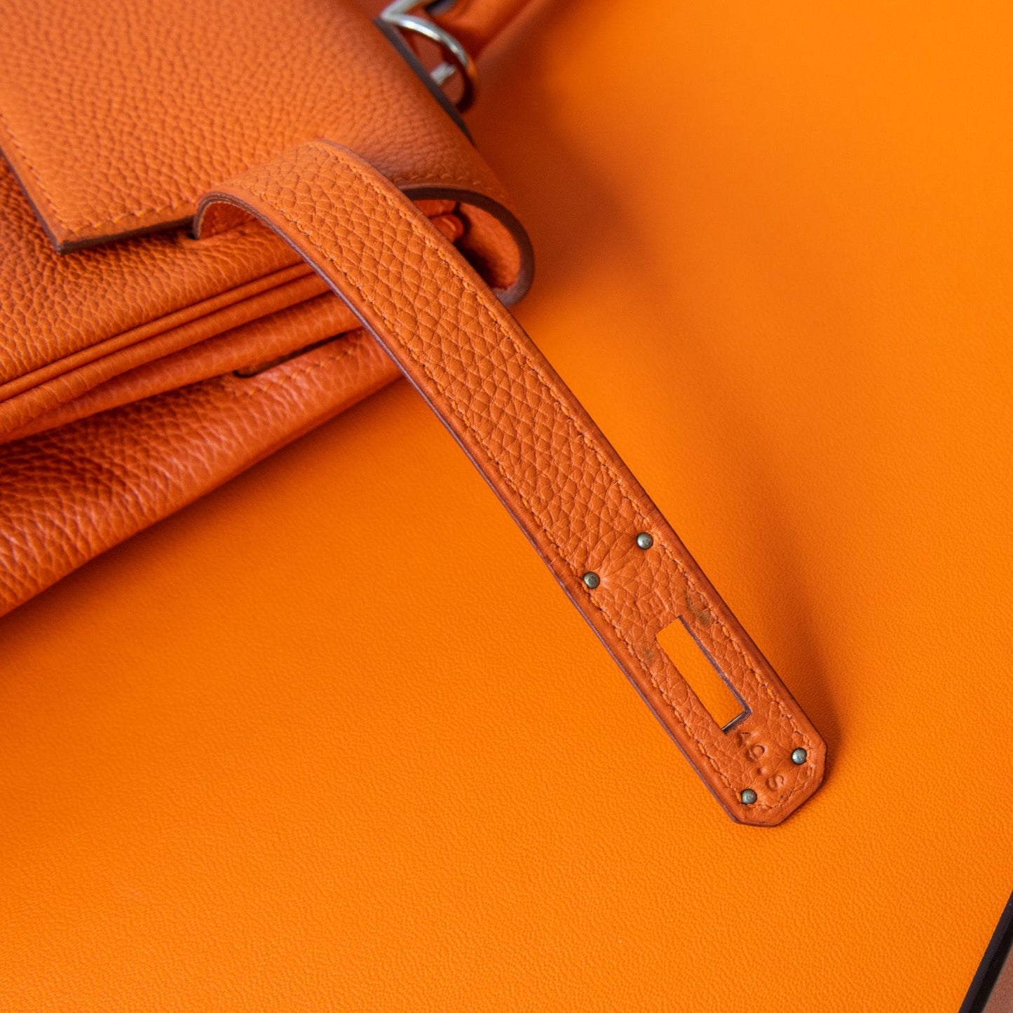 Hermes Orange Kelly 32 Retourne Bag