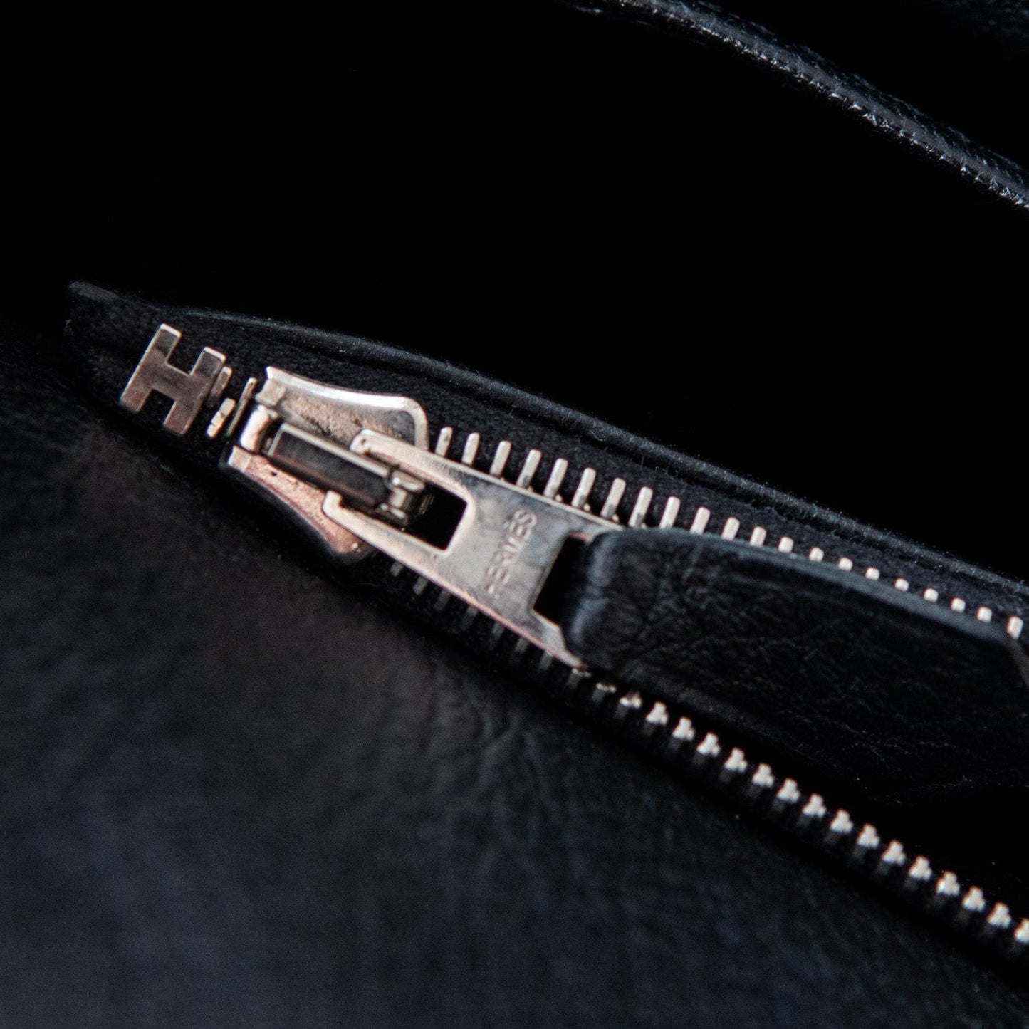 Hermes Jypsiere 37 Black Leather Bag