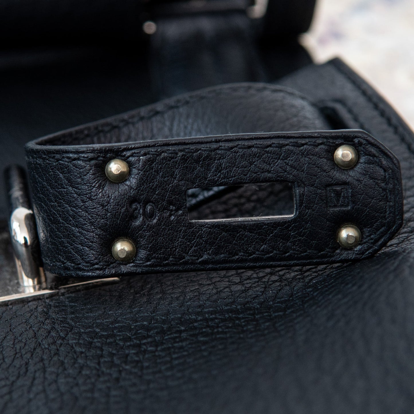 Hermes Jypsiere 37 Black Leather Bag