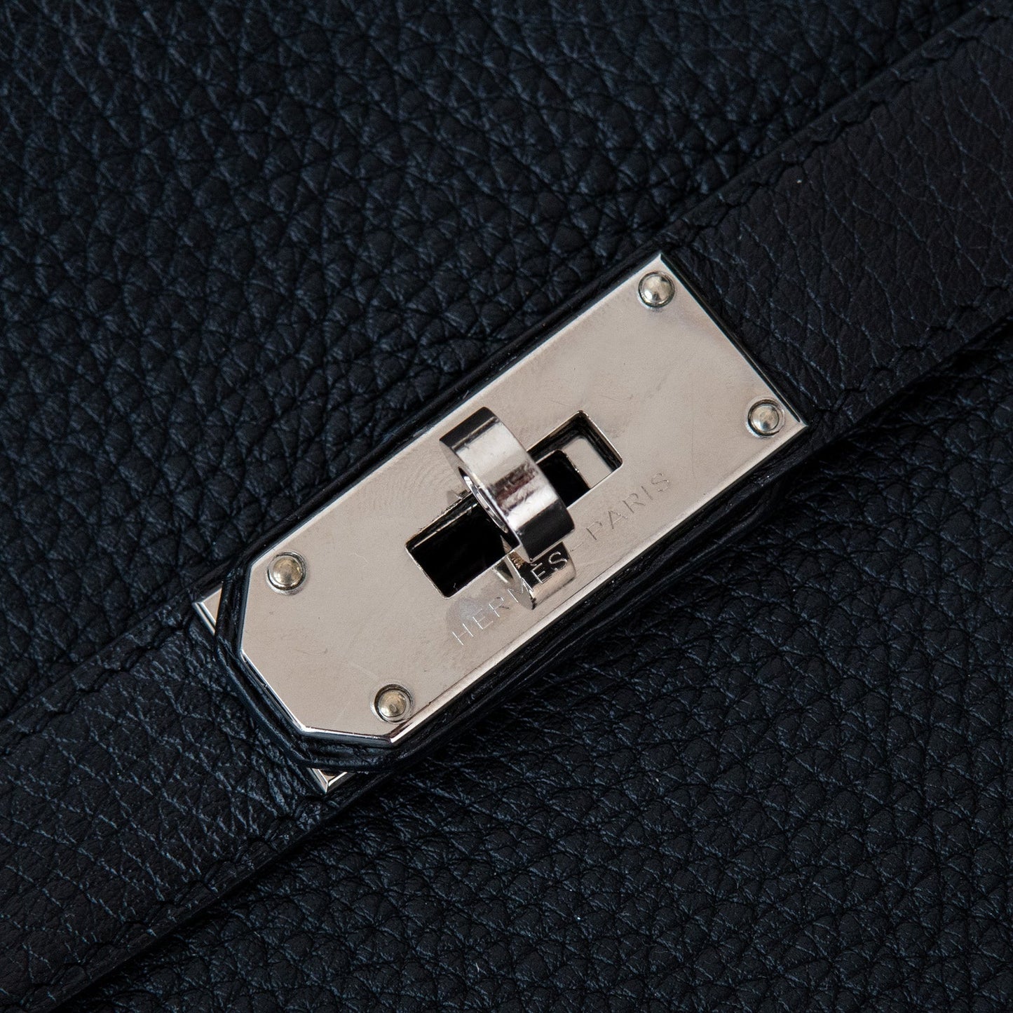 Hermes Jypsiere 37 Black Leather Bag