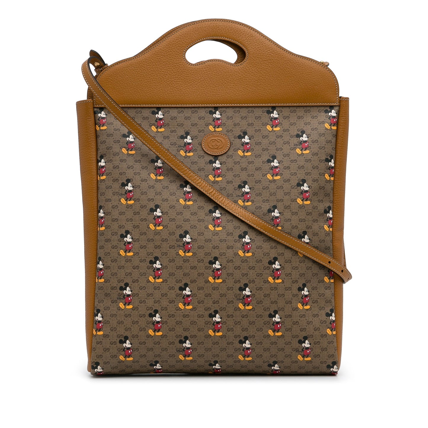 Brown Gucci X Disney Micro GG Mickey Mouse Top Handle Tote Bag Satchel