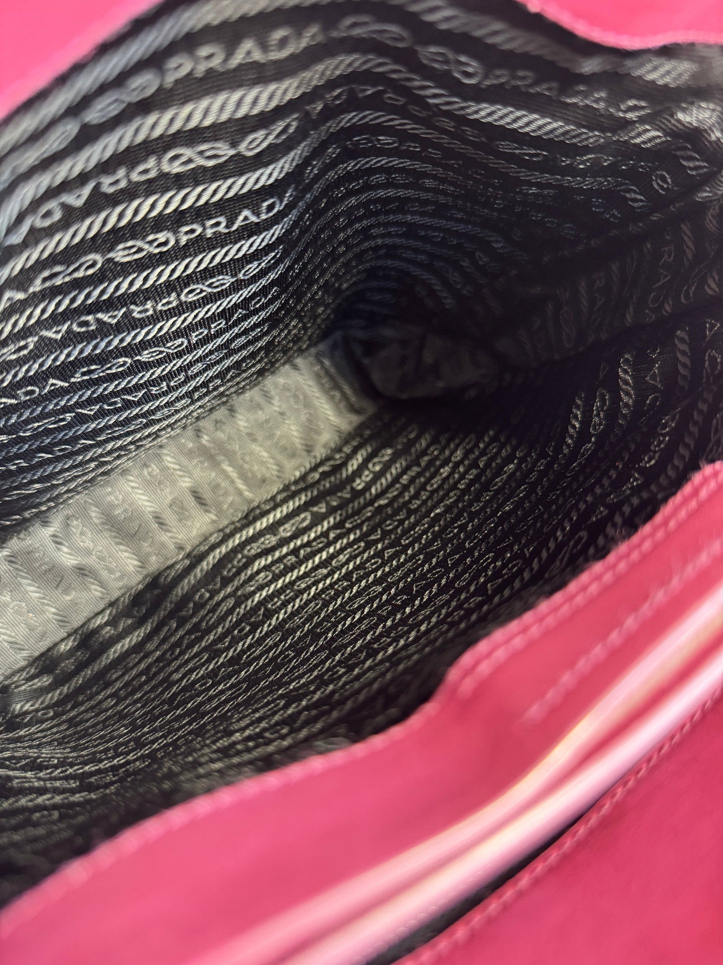 Prada Vintage Pink Wool Knit Small Shoulder Bag