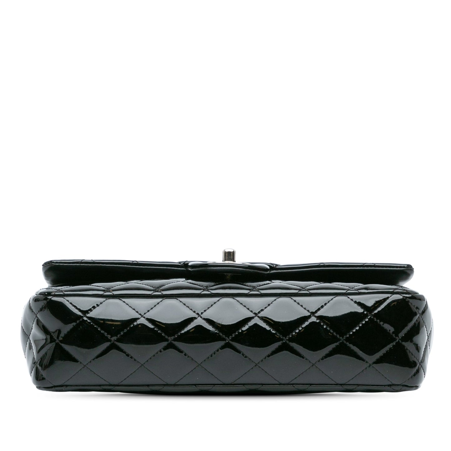 Black Chanel Medium Classic Patent Double Flap Shoulder Bag