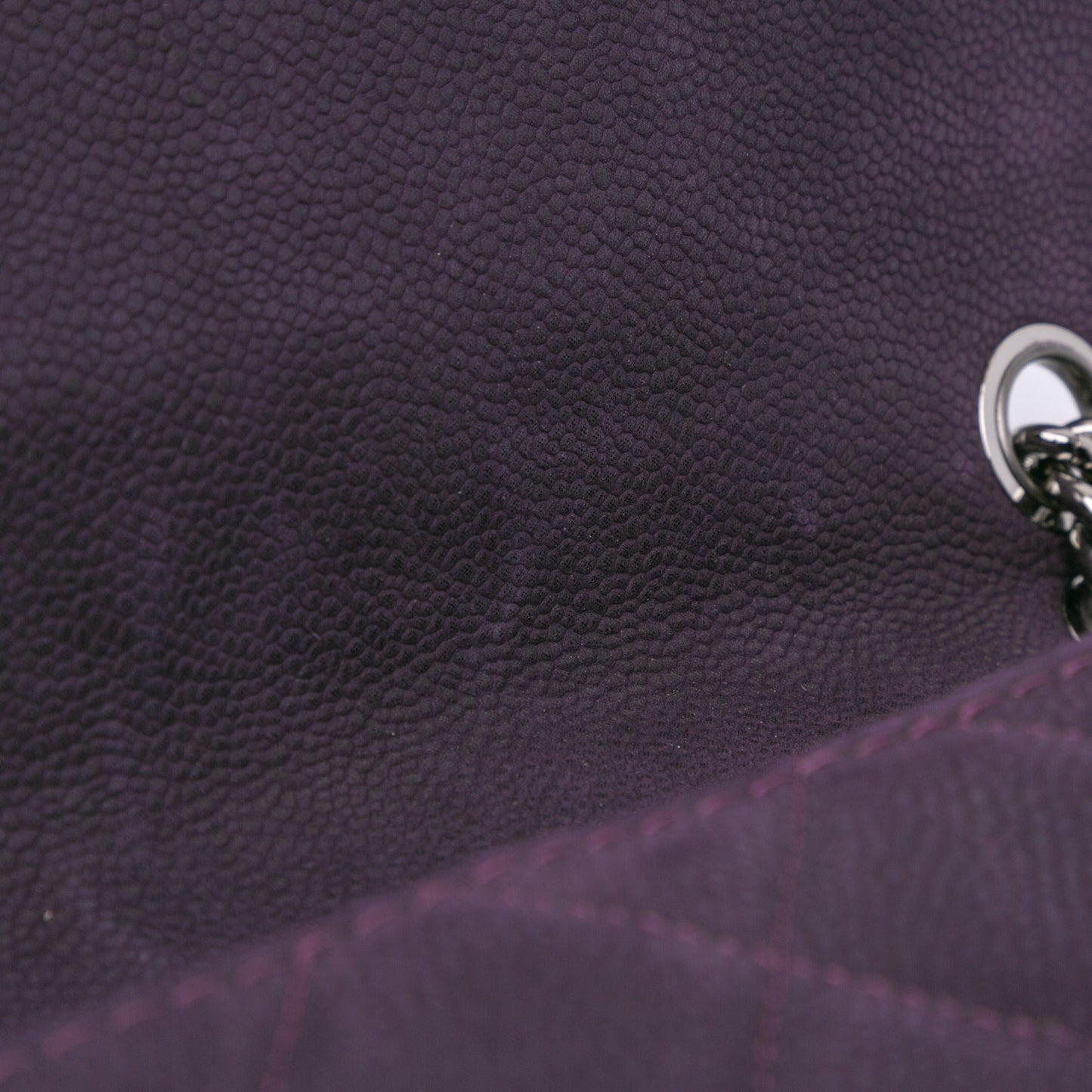 Purple Chanel Quilted Iridescent Caviar Lady Pearly Flap Shoulder Bag