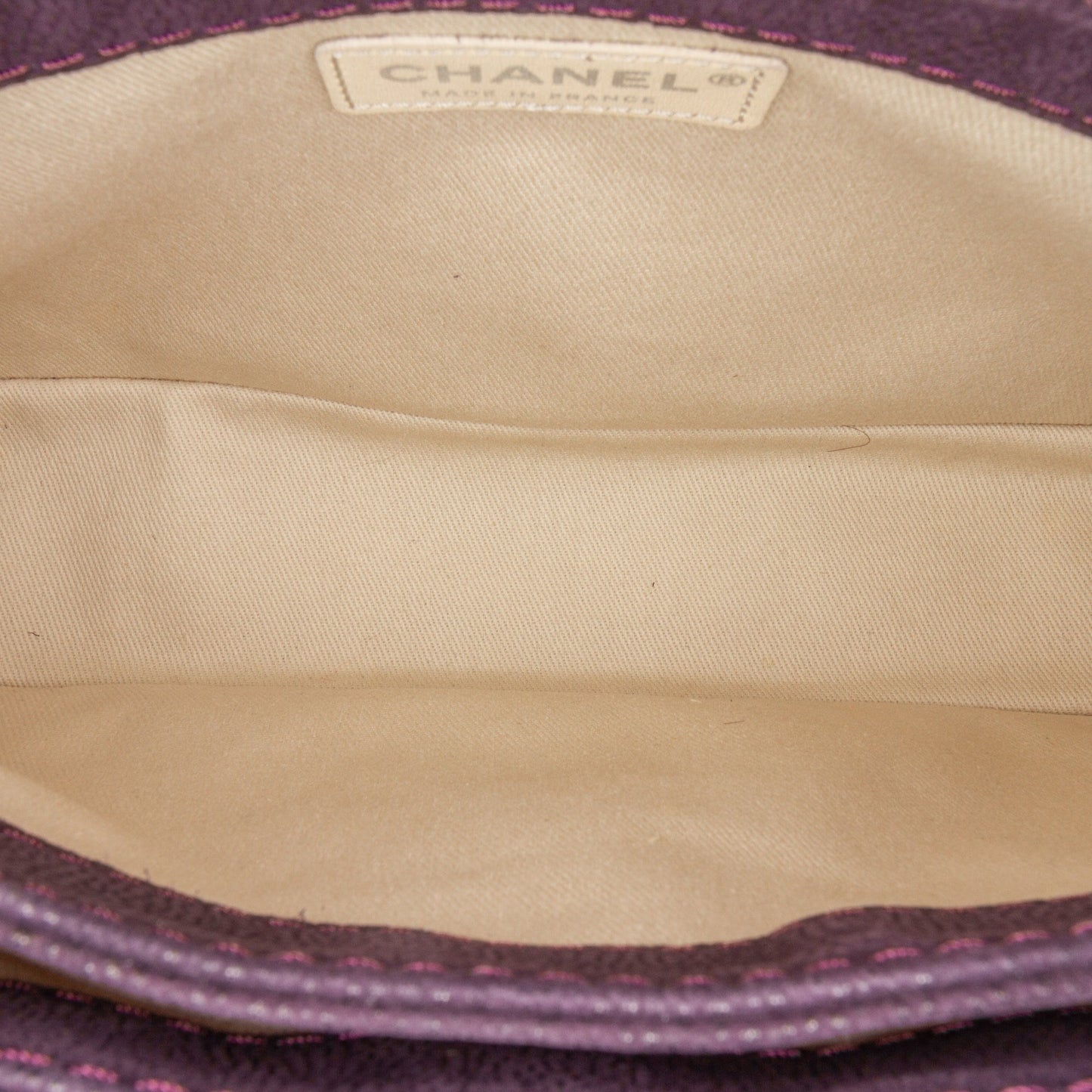 Purple Chanel Quilted Iridescent Caviar Lady Pearly Flap Shoulder Bag