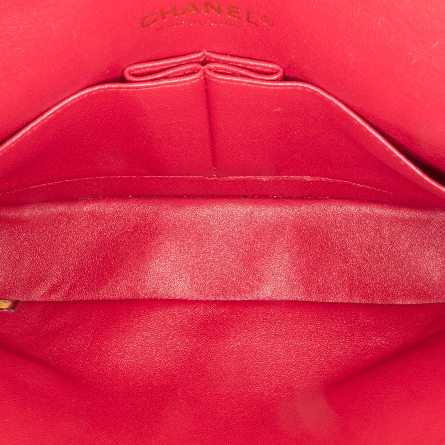 Pink Chanel Medium Classic Lambskin Double Flap Shoulder Bag