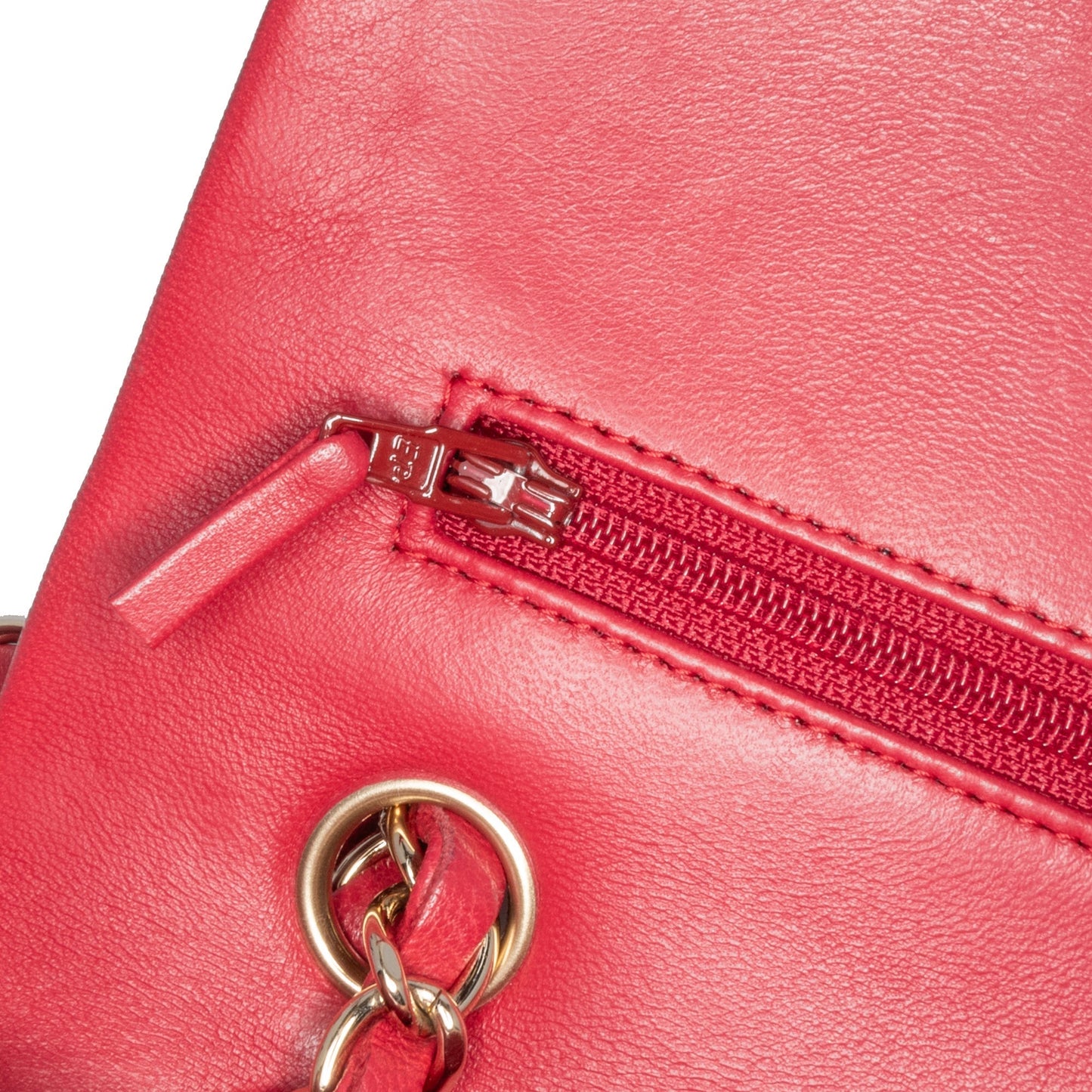 Pink Chanel Medium Classic Lambskin Double Flap Shoulder Bag