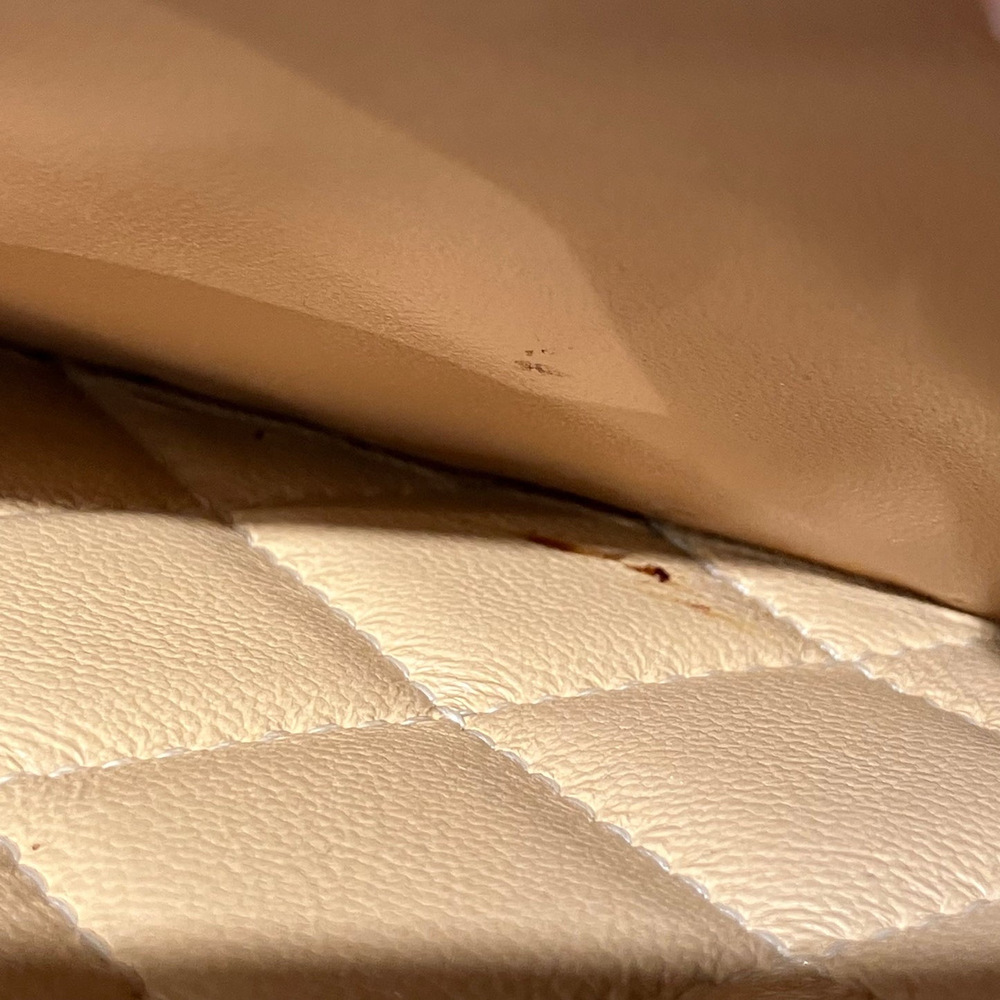 Chanel 1991-1994 Beige Lambskin Paris Limited Medium Double Flap Shoulder Bag