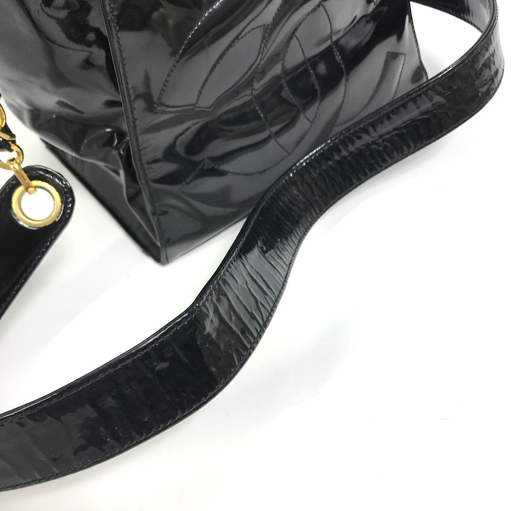 CHANEL Shoulder Bag Patent leather black CCCOCO Mark purse Women Used