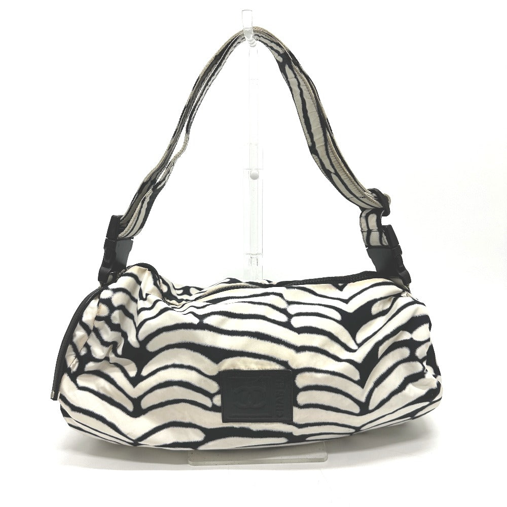 CHANEL Shoulder Bag Nylon white Sports CC COCO Mark Women Used