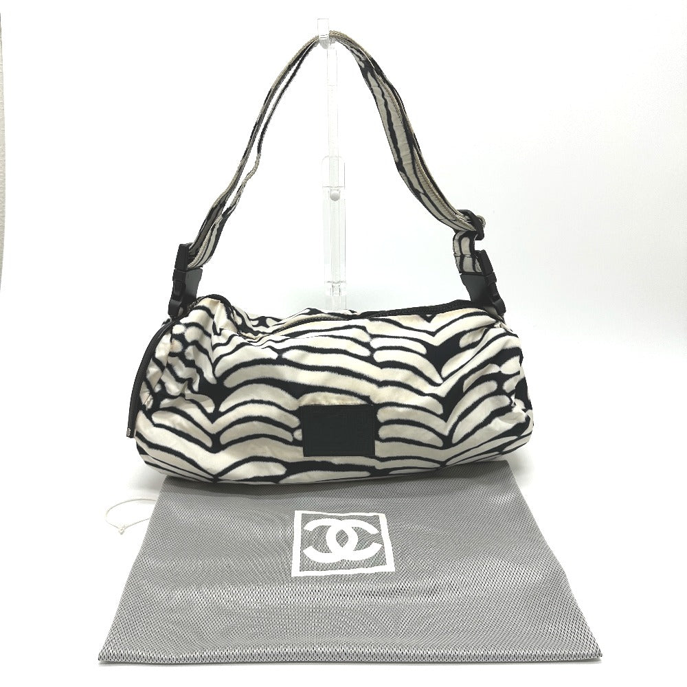 CHANEL Shoulder Bag Nylon white Sports CC COCO Mark Women Used