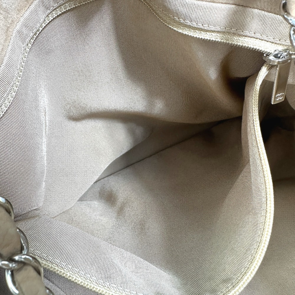 CHANEL Shoulder Bag suede beige COCO Mark Women Used