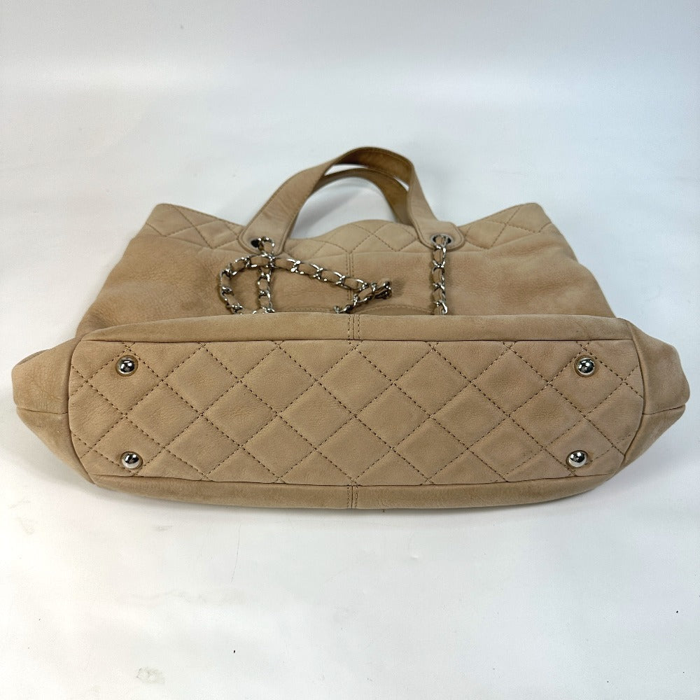 CHANEL Shoulder Bag suede beige COCO Mark Women Used