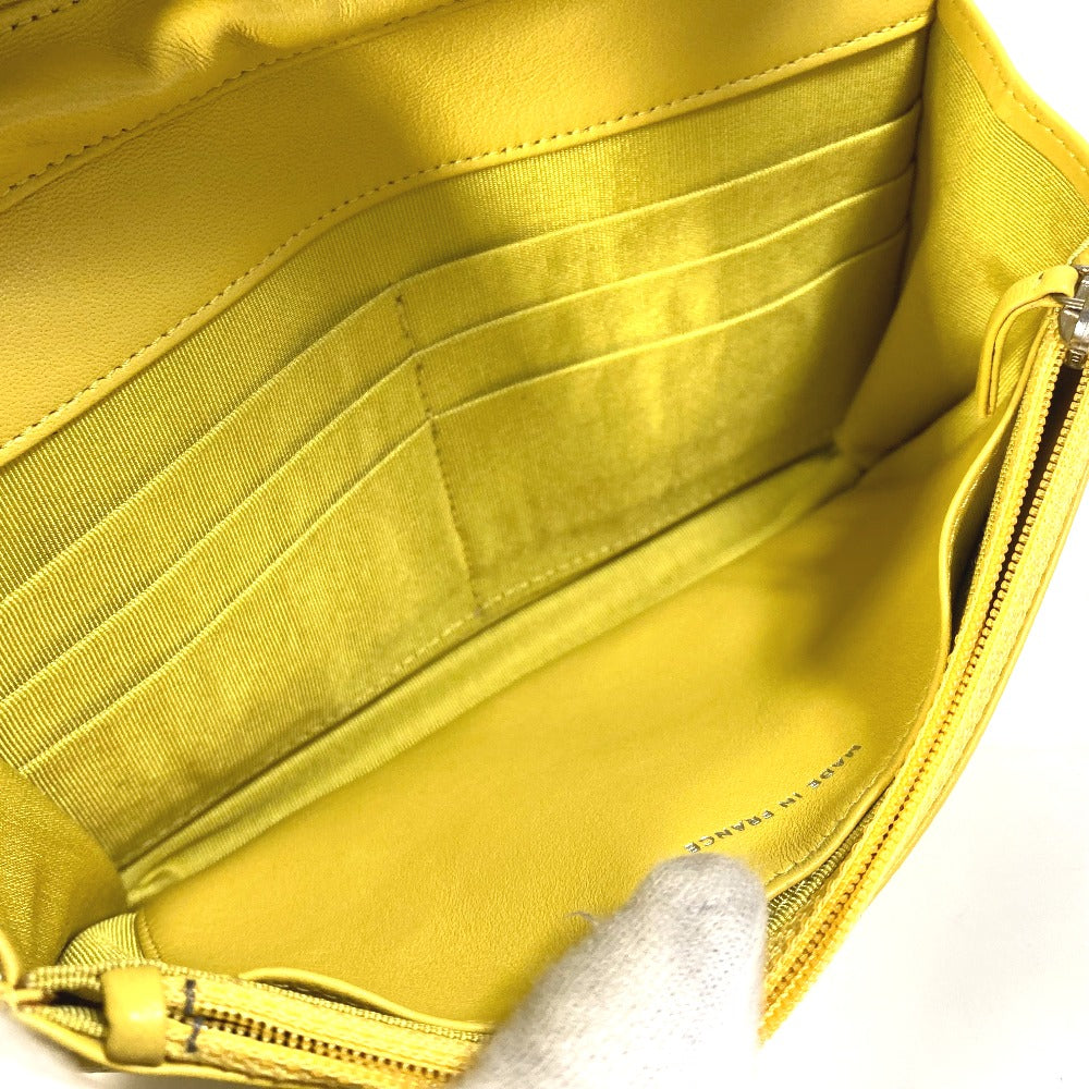 CHANEL Shoulder Bag AP0250 lambskin yellow CC COCO Mark Matrasse quilting