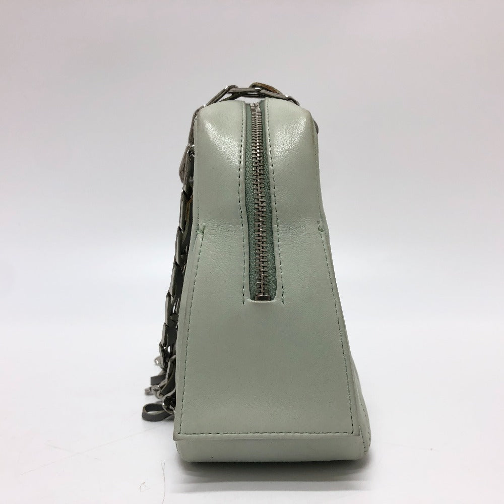 CHANEL Shoulder Bag leather green CC COCO Mark Women Used