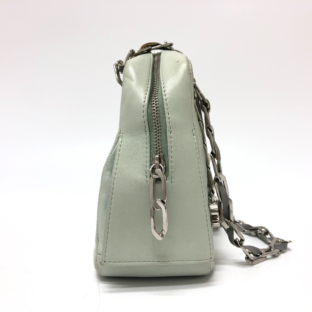 CHANEL Shoulder Bag leather green CC COCO Mark Women Used