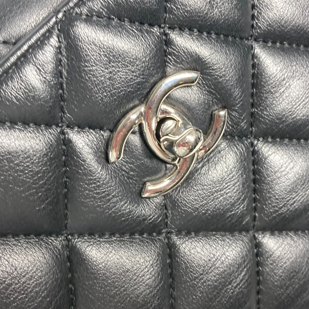 CHANEL Shoulder Bag A91046 lambskin black CC COCO Mark Matelasse Quilting