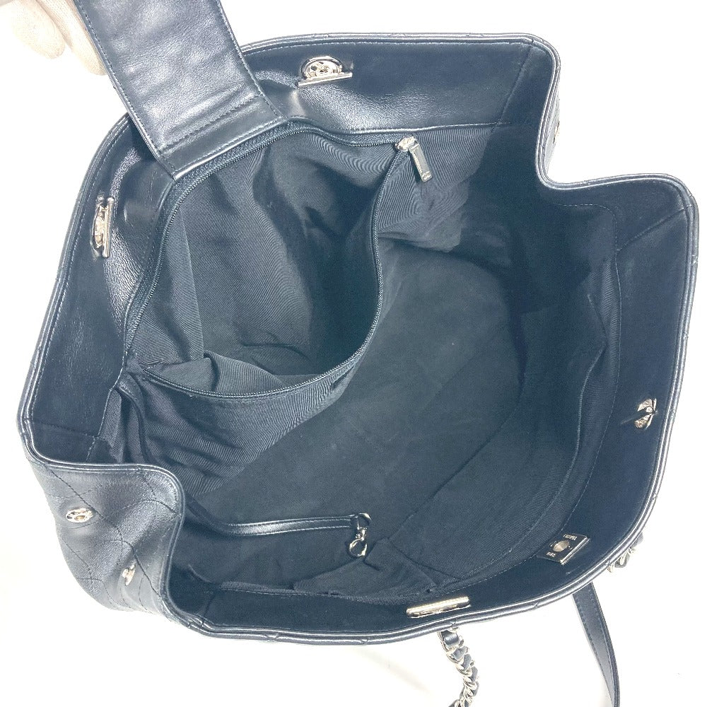 CHANEL Shoulder Bag A91046 lambskin black CC COCO Mark Matelasse Quilting