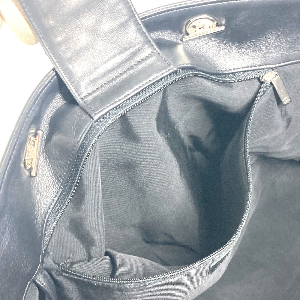 CHANEL Shoulder Bag A91046 lambskin black CC COCO Mark Matelasse Quilting