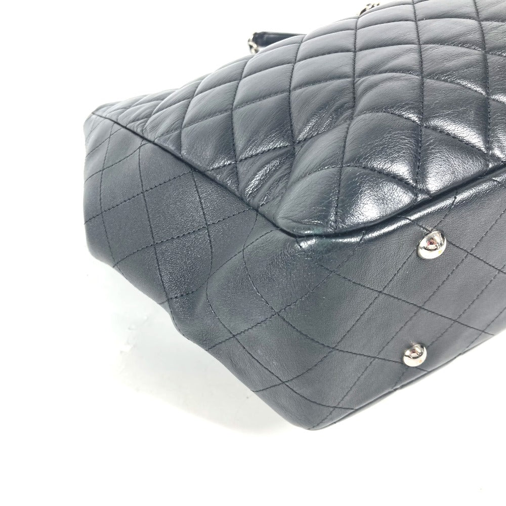 CHANEL Shoulder Bag A91046 lambskin black CC COCO Mark Matelasse Quilting