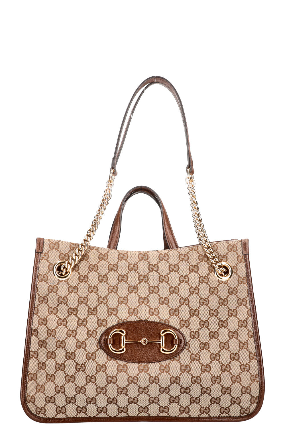 GUCCI Large Horsebit 1955 Tote Bag GG Canvas
