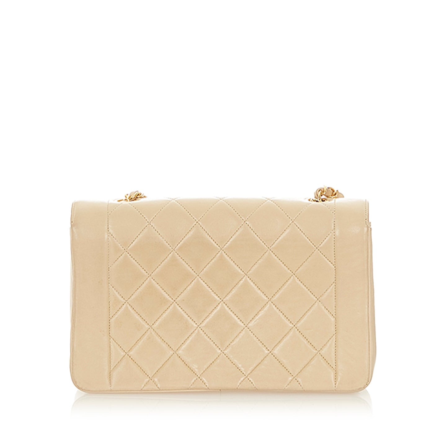 Medium Diana Flap Shoulder Bag White