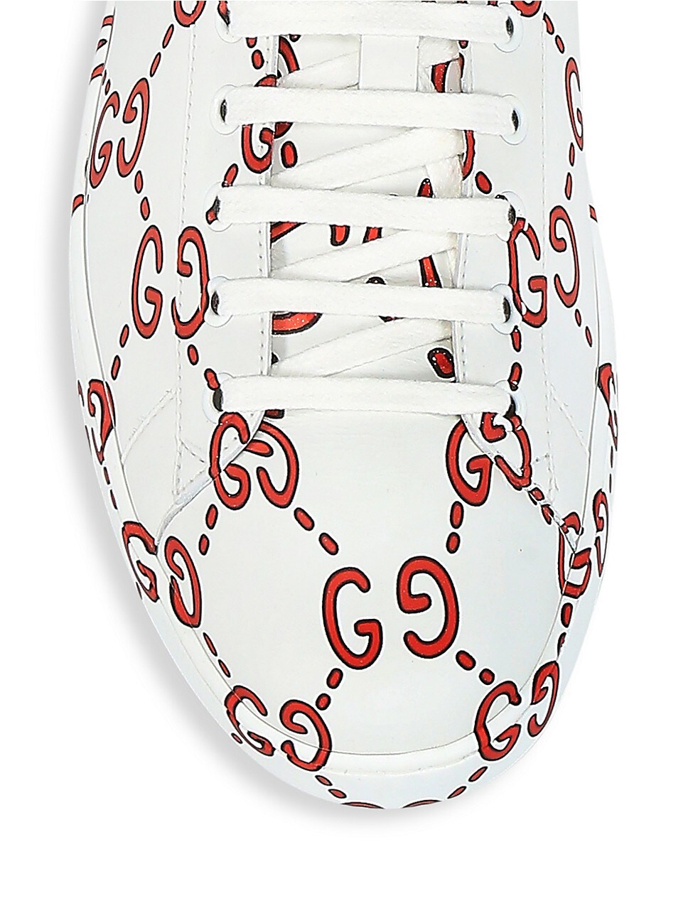 GUCCI ACE PRINTED GG LEATHER SNEAKERS