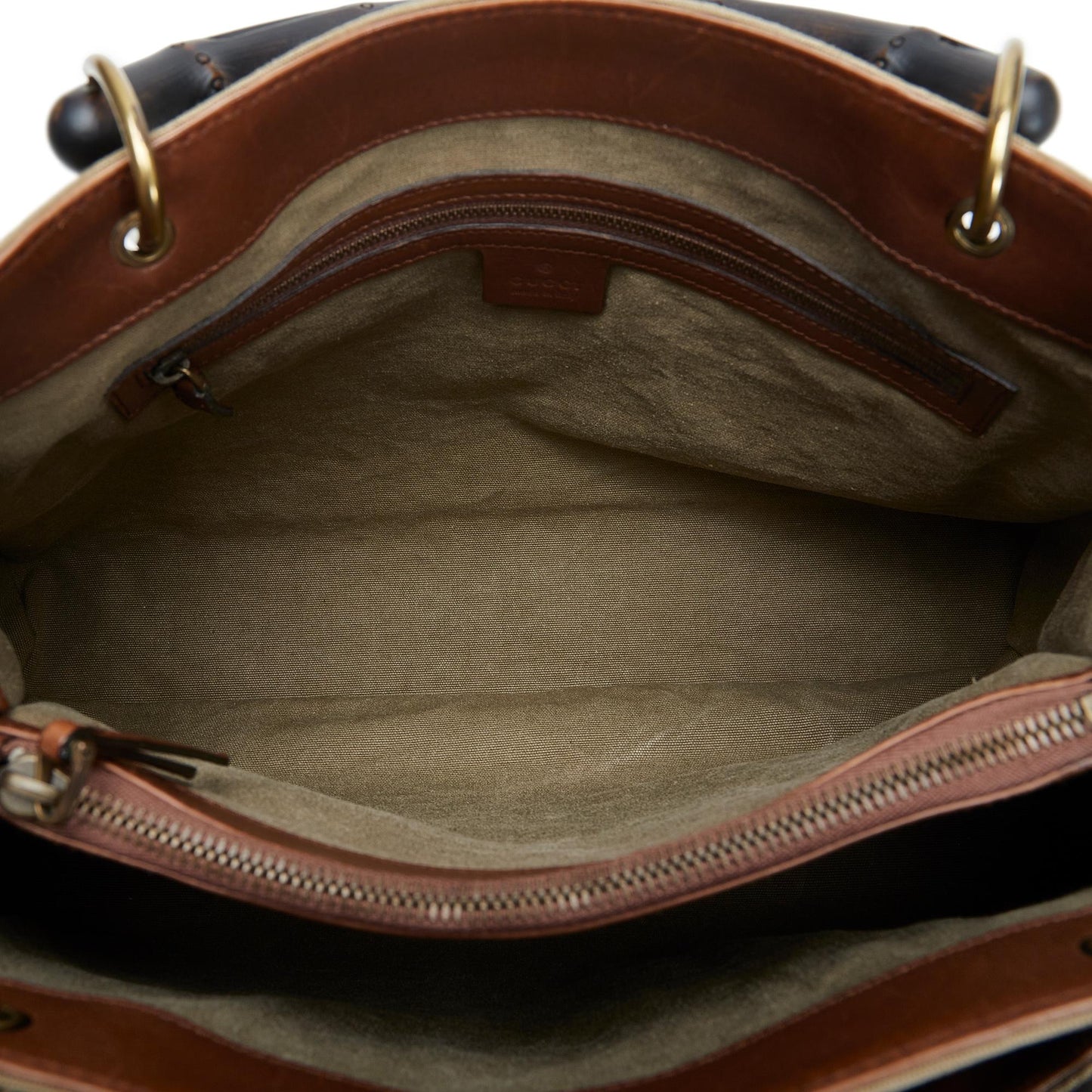 Gucci Bamboo Canvas Tote Bag (SHG-Rl4F7t)
