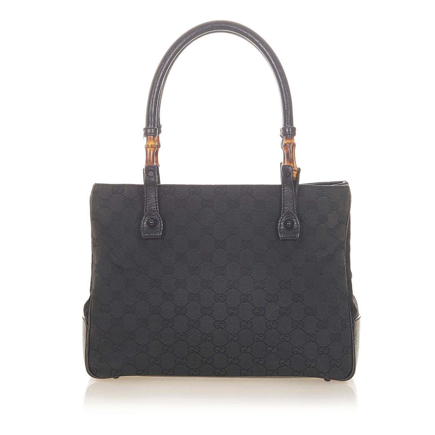 Gucci Bamboo GG Canvas Tote Bag (SHG-19291)
