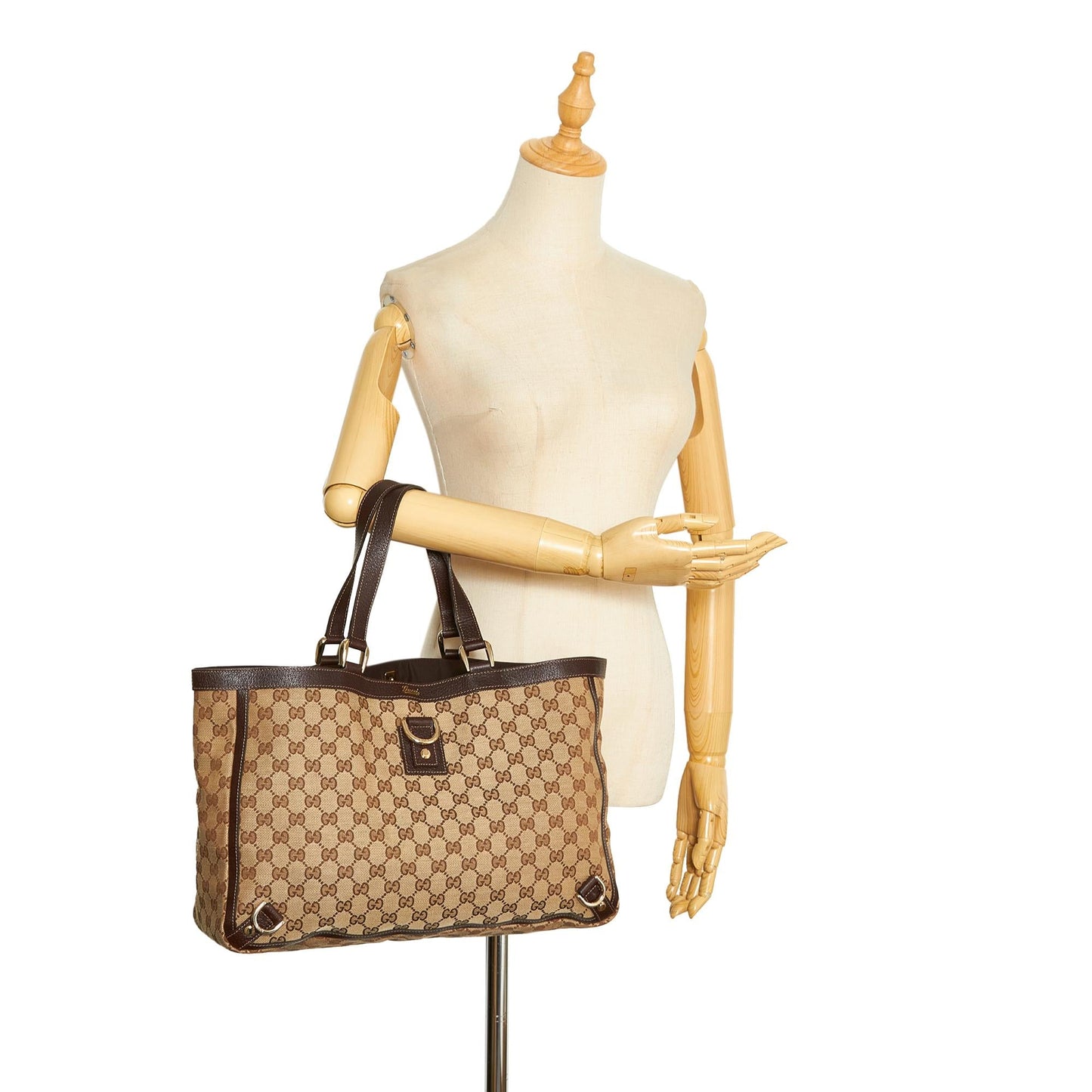 Gucci GG Canvas Abbey D-Ring Tote (SHG-mTyyiF)