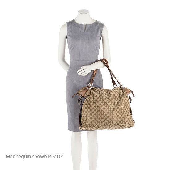 Gucci GG Canvas Bamboo Bar Large Tote - FINAL SALE