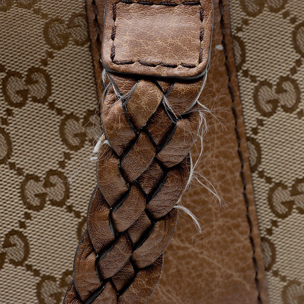 Gucci GG Canvas Bamboo Bar Medium Tote - FINAL SALE