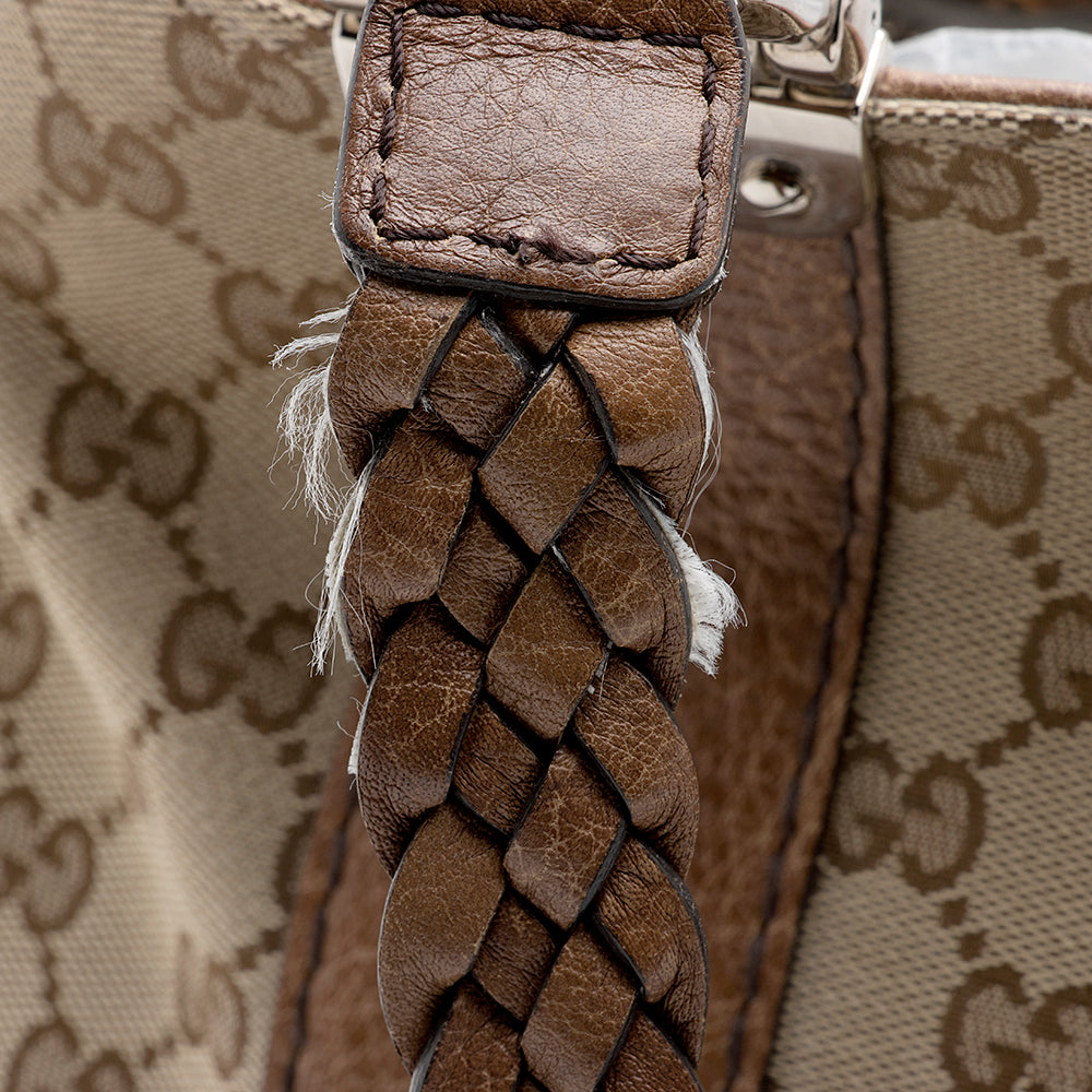 Gucci GG Canvas Bamboo Bar Medium Tote - FINAL SALE