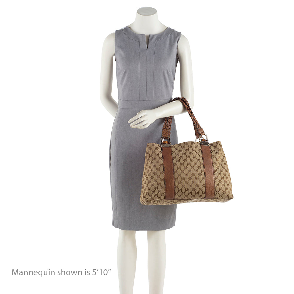 Gucci GG Canvas Bamboo Bar Medium Tote - FINAL SALE