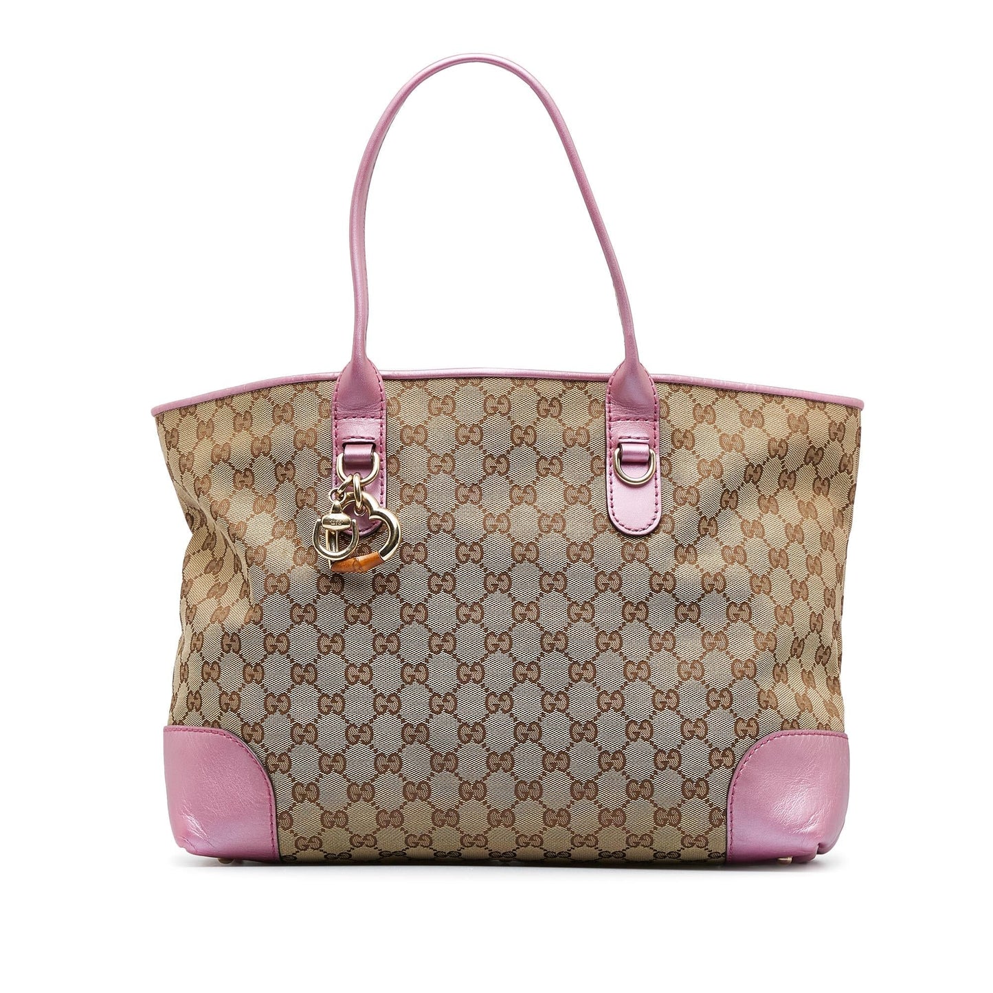 Gucci GG Canvas Heart Bit Tote (SHG-8tNWwL)