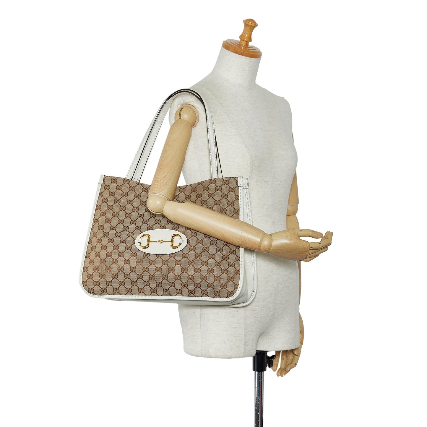 Gucci GG Canvas Horsebit 1955 Tote Bag (SHG-vcIr3M)