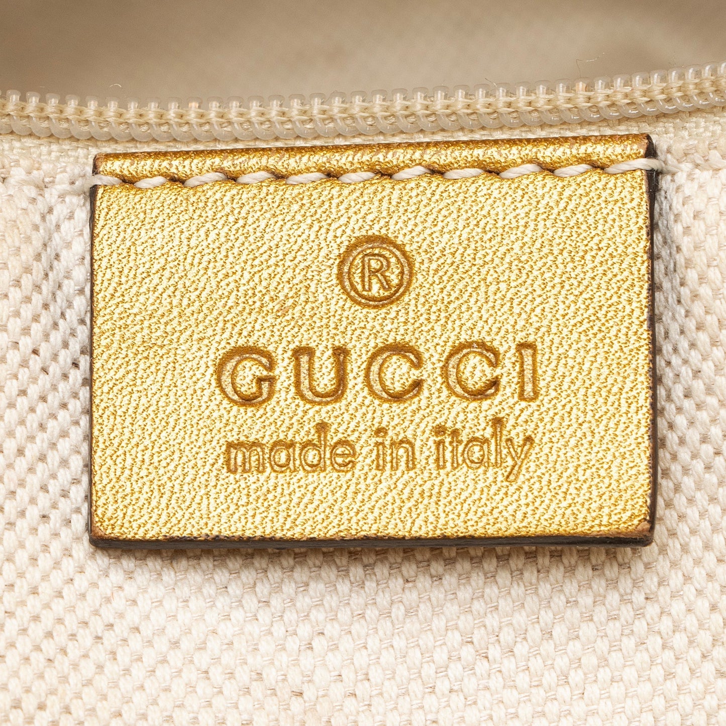 Gucci GG Canvas Metallic Leather Sukey Large Tote