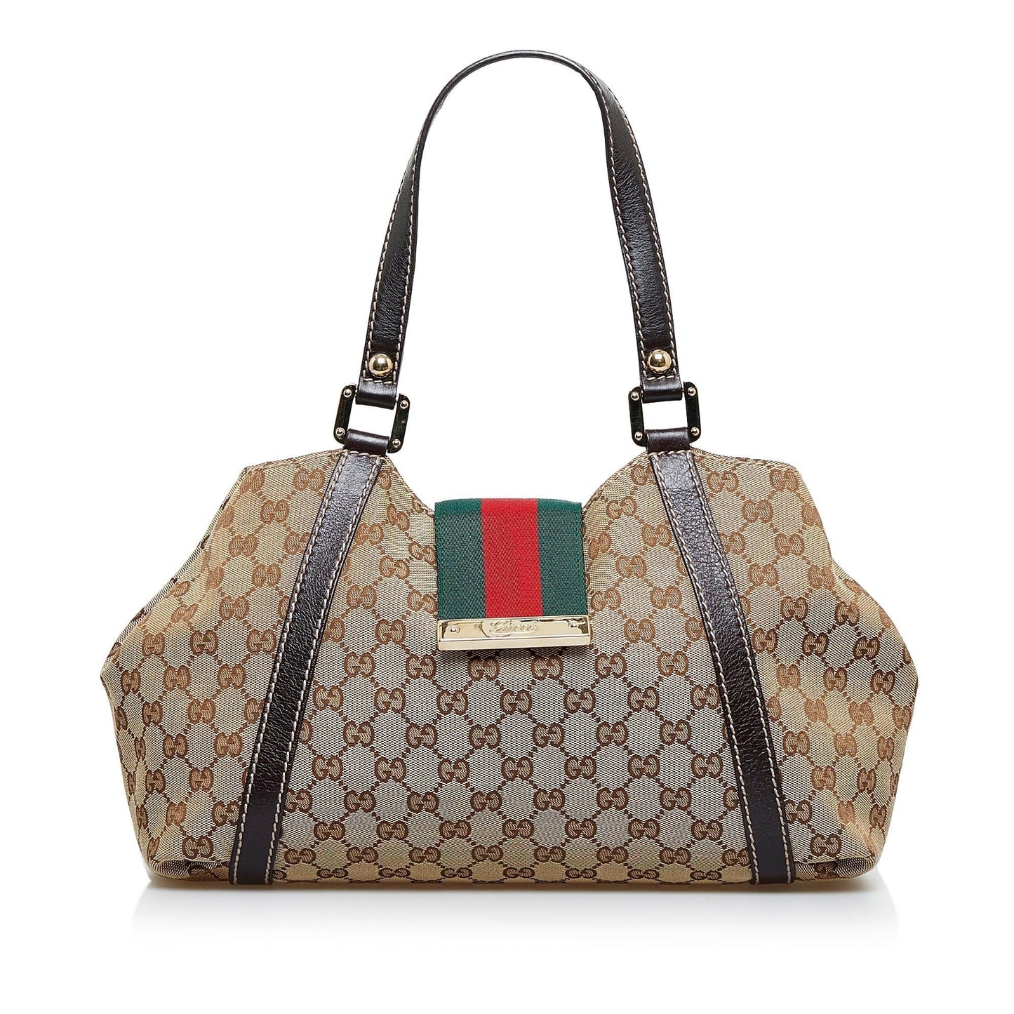 Gucci GG Canvas New Ladies Web Tote (SHG-nXYCc6)
