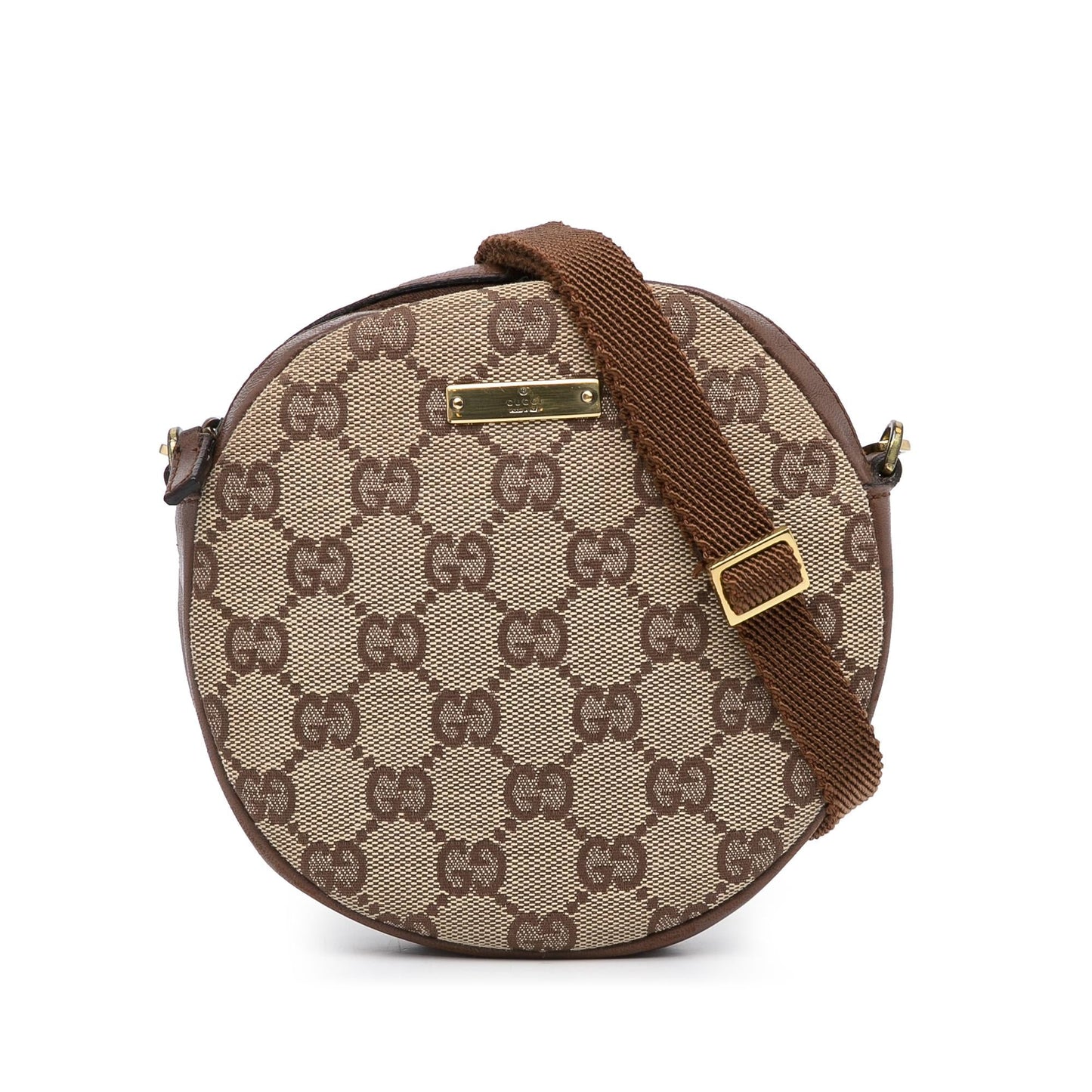 Gucci GG Canvas Round Crossbody (SHG-vcB2C2)