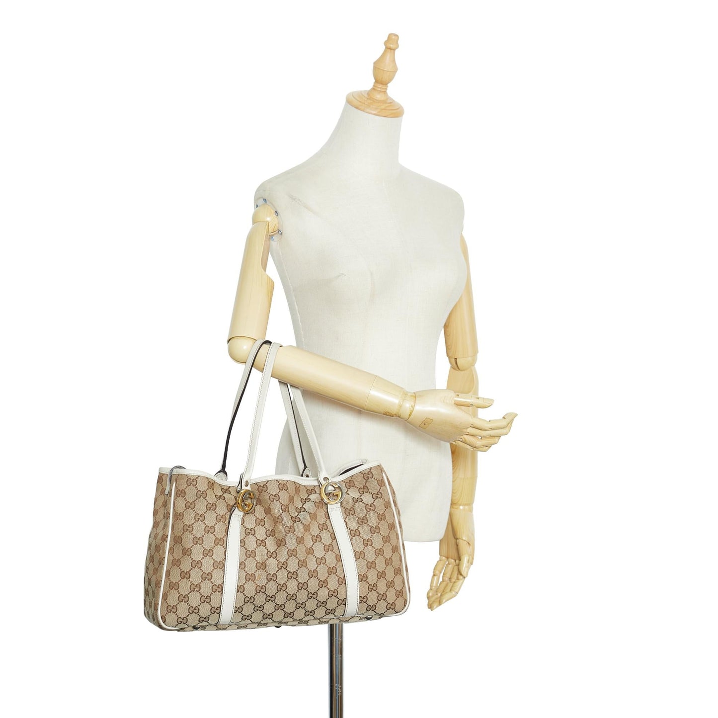 Gucci GG Canvas Twins Tote (SHG-gu3wR2)