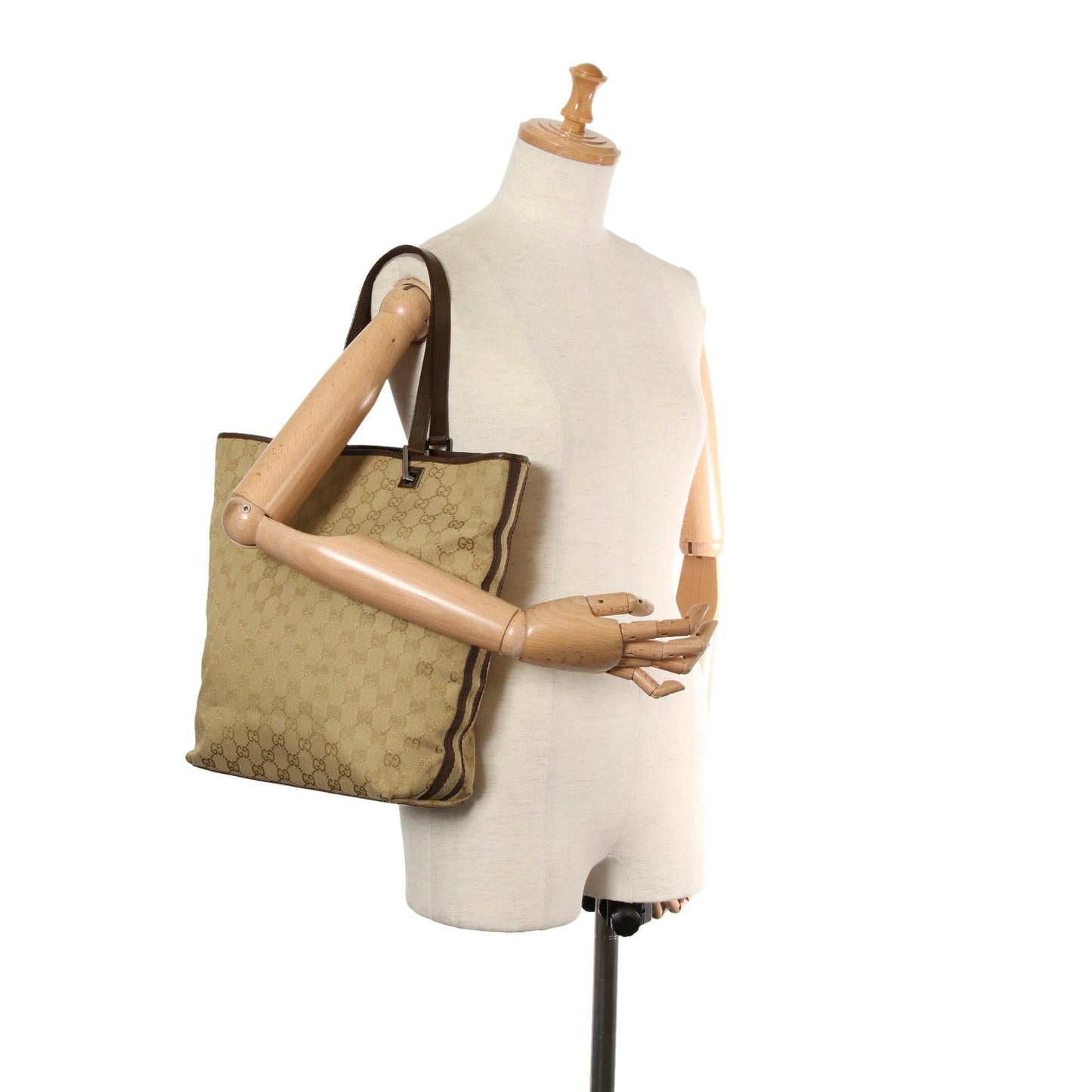 Gucci GG Canvas Web Tote Bag (SHG-Rqzn4l)