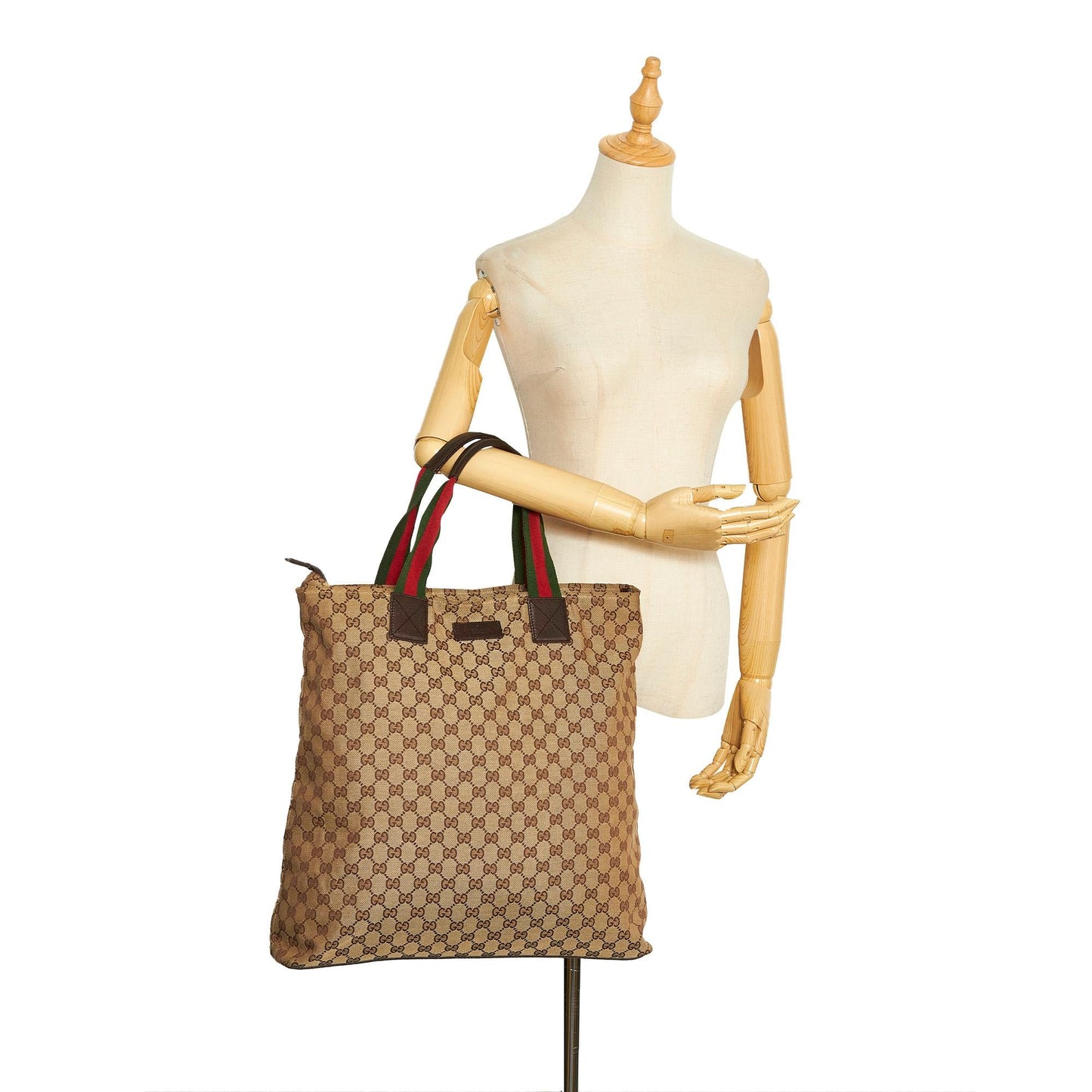 Gucci GG Canvas Web Tote (SHG-sVMmFu)