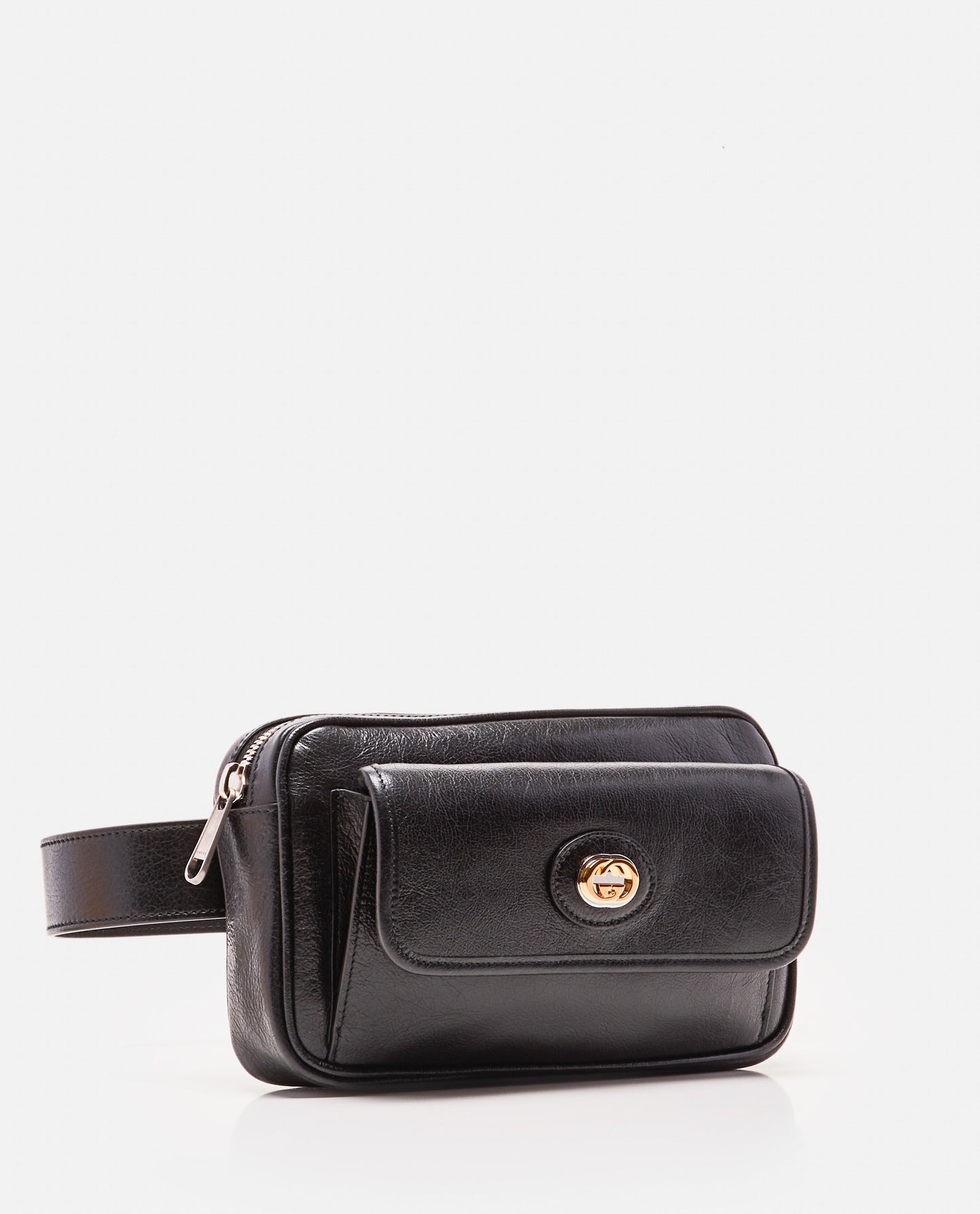 GUCCI Leather Interlocking G Belt Bag