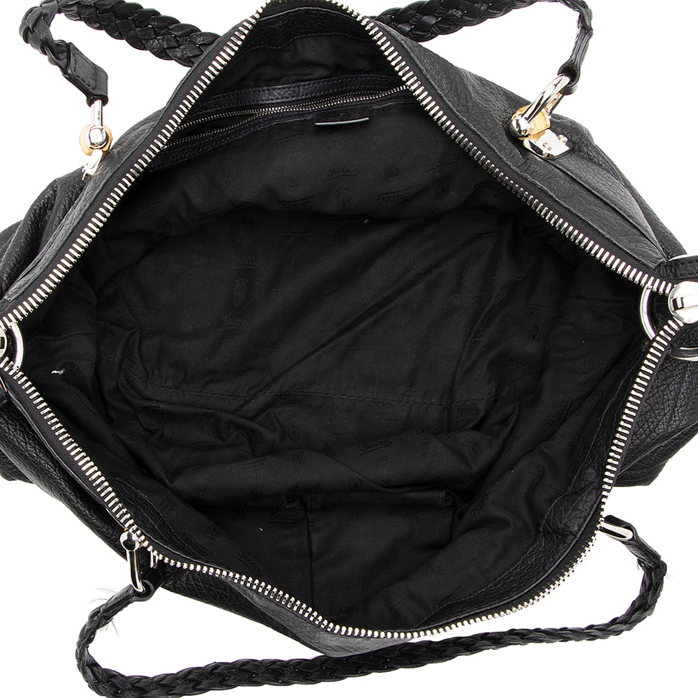 Gucci Leather Bamboo Bar Medium Tote