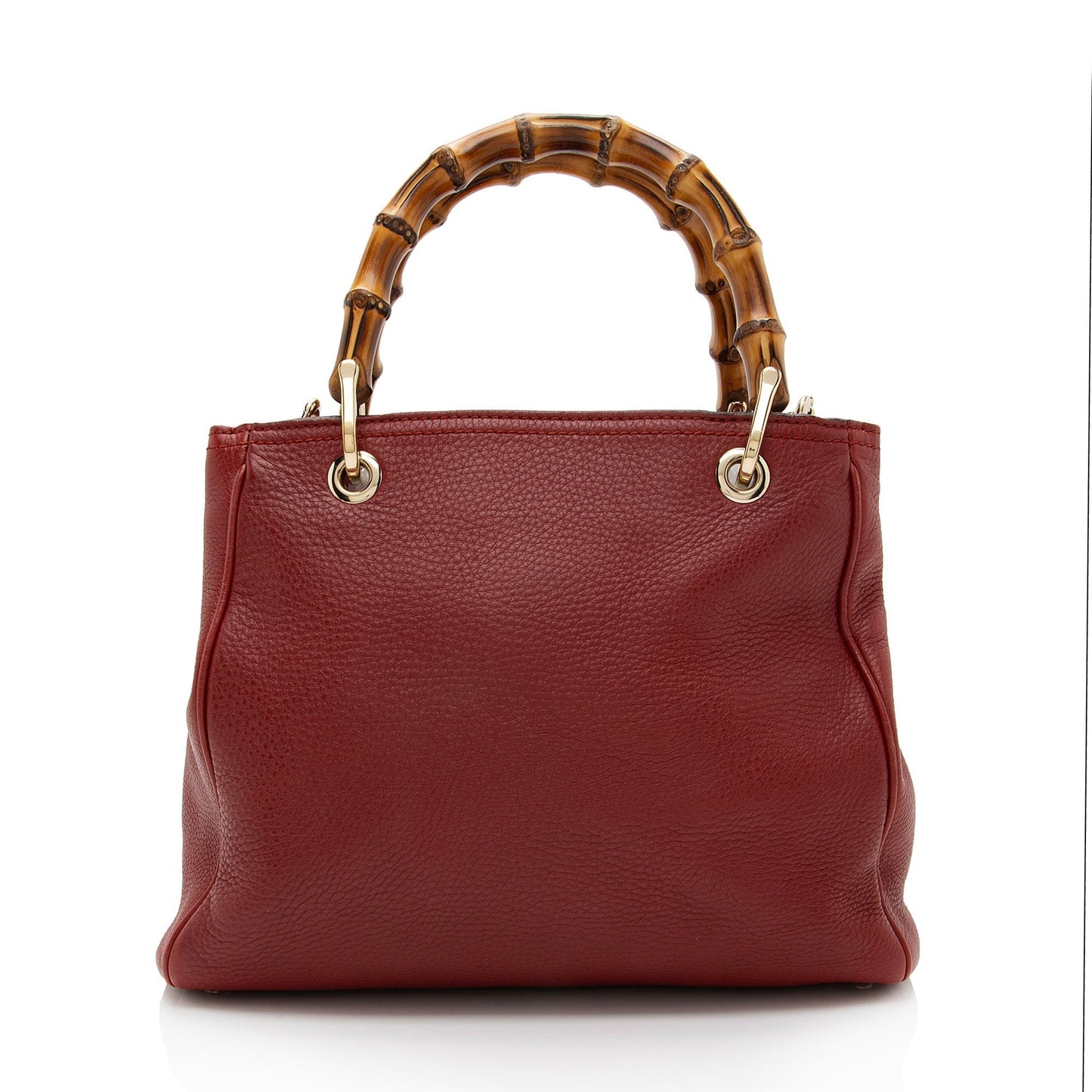 Gucci Metallic Leather Bamboo Mini Shopper Tote (SHF-Vl4q6H)